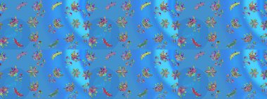 Kar Tanesi Raster illüstrasyonu. Mavi, yeşil ve mor renklerde izole edilmiş. Kış kar tanesi. Kar Tanesi Simgesi.