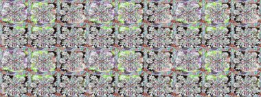 Şirin çiçekli, desenli, renksiz, nötr renklerde. Tekstil için dikişsiz suluboya desen. El çizimi çiçek pürüzsüz desen (taş)).