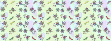 Raster deseni. Küçük çiçekte güzel bir çiçek deseni var. Çiçekli, suluboya desenli kusursuz çiçek deseni.