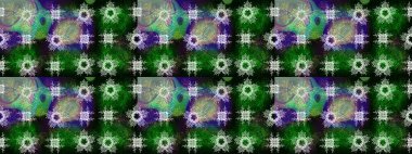 Raster illüstrasyonu. Renkli arka planda izole tatlı kar taneleri. Kar taneleriyle yeşil, gri ve nötr renkler.