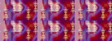 Kışın sembolü, mutlu noeller, mutlu yeni yıl kutlaması Raster illüstrasyonu. Basit bir kar tanesi. Mor, kırmızı ve nötr renklerin çizimi. Soyut duvar kağıdı, ambalaj dekorasyonu.