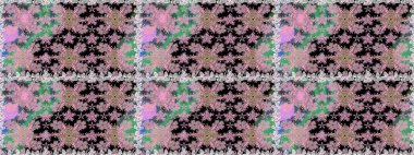 Raster illüstrasyonu. Şatafatlı bahar bahçesi dokusu. Tarafsız renklerde çiçekler. Tarafsız renklerde çiçeksiz. Çiçek deseni.