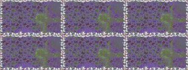 Violet 'in arka planında güzel, pürüzsüz bir kelebek bezi var. Sonsuz. Çizim, karalama, karalama. Giysi kumaşı için böcek dokusu parçası tekrarlanıyor. Bahar Kelebeği teması. Raster illüstrasyonu.