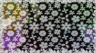 Düz Çiçek Elementleri Tasarımı. Raster illüstrasyonu. Gri renkli çiçekler. Renkli Bahar Temalı Kusursuz Arkaplan. Asya tekstil tarzında. Kusursuz çiçek deseni.