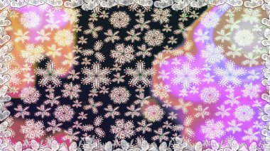 Soyut etnik raster kusursuz desen. Vadinin çiçekleri tarafsız renklerde. Çiçekler..