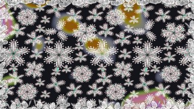 Raster illüstrasyonu. Kusursuz bir geçmişi var. Eski usul. Tomurcukları çiçek olan sevimli bir çiçek deseni. Raster. Kumaş, tekstil ve duvar kağıdı baskısı için..