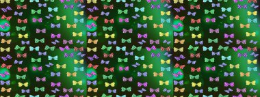 Çizim kalıbı. Raster. Yeşil sevimli arka planda kelebekler. Kağıt, kumaş ve ambalaj için uygun.