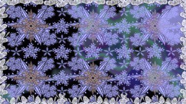 Kumaş, tekstil, duvar kağıdı baskısı için. Renkli desenli, mavi çiçekli ve dekoratif elementli kusursuz desen. Eski usul. Raster illüstrasyonu. Kusursuz arkaplan.