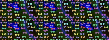 Robot resim. Kumaş, kağıt, ambalaj kâğıdı ve duvar kağıdı tasarımı için harika bir arka plan. Gri kelebekler. Raster illüstrasyonu. Egzotik hayvanlar.