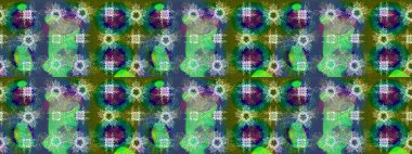 Raster illüstrasyonu. Yeşil, mavi ve nötr renklerde kristal kar tanesi.