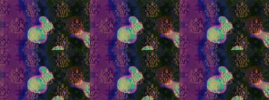 Suluboya çiçekli çiçek deseni. Raster illüstrasyonu. Mor renkli Asya tekstili.