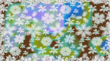 Renkli Bahar Temalı Kusursuz Arkaplan. Raster illüstrasyonu. Düz Çiçek Elementleri Tasarımı. Çiçekli, suluboya desenli kusursuz çiçek deseni. Tarafsız renklerde çiçekler.