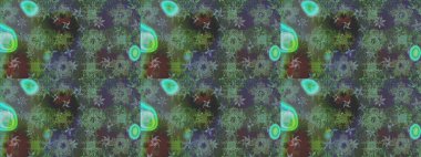 Raster düz çiçek çizim deseni. Yeşil renkli çiçekler. Tasarım hediye paketi, tebrik kartları, posterler ve afiş tasarımı.