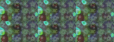 Raster düz çiçek çizim deseni. Yeşil renkli çiçekler. Tasarım hediye paketi, tebrik kartları, posterler ve afiş tasarımı.