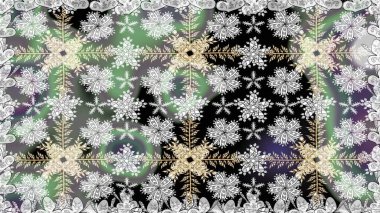 Çiçekli güzel suluboya desen. Raster illüstrasyonu. Gri renklerde.