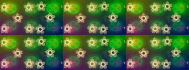 Kar tanesi ikonu, izole edilmiş. Renkli arka planda güzel kar taneleri. Düz dizayn. Raster illüstrasyonu.