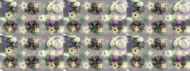 Gri, nötr ve bej renkli kristal kar tanesi. Raster illüstrasyonu.