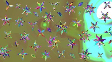 Raster illüstrasyonu. Güzel kumaş deseni. Hoş bir çiçek geçmişi var. Küçük çiçekte çizim deseni.