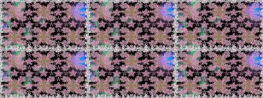 Tarafsız renklerde parlak çiçekli halı ile kusursuz desen.