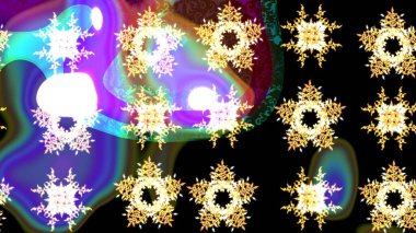 Sevimli çiçek raster deseni. Siyah renkli çiçekler. Renkli Yaz Temalı Kusursuz Arkaplan. Düz Çiçek Elementleri Tasarımı.