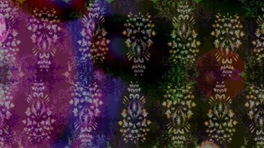 Soyut etnik raster çizim kalıbı. Arkaplan dokusu, duvar kağıdı, çiçek temalı gri renkler. Kabile sanatı boho baskısı, klasik çiçek arkaplanı.