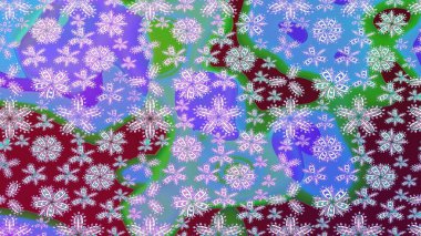 Raster illüstrasyonundaki çiçek desenli çizim. Mavi renkte çiçekler.