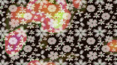 Çiçek desenli çizim. Raster illüstrasyonu. Asya tekstil tarzında. Siyah renkli çiçekler. Renkli Bahar Teması eskiz kalıbı. Düz Çiçek Elementleri Tasarımı.