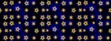 Kar tanelerinin soyut arkaplanı olan şirin bir Noel arkaplanı. Siyah ve mavi kar taneleri. Raster illüstrasyonu. Renkler. Noel ve Yeni Yıl moda baskıları için tatil tasarımı.