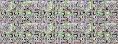 Tarafsız renklerde bir papatya deseni. Raster illüstrasyonu. Tarafsız renklerde.