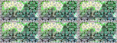 Düz Çiçek Elementleri Tasarımı. Renkli Bahar Temalı Kusursuz Arkaplan. Çiçek deseni. Raster pürüzsüz Güzel kumaş deseni.