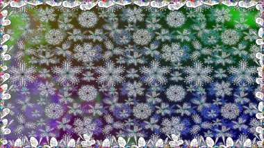 Varicolo Raster kusursuz bir illüstrasyon. Küçük çiçekteki sevimli çiçek deseni. Birçok soyut çiçekli tropikal desenler.