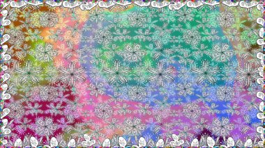 Soyut etnik raster kusursuz desen. Arkaplan dokusu, duvar kâğıdı, çiçek teması tarafsız renklerde. Kabile sanatı boho baskısı, klasik çiçek arkaplanı.