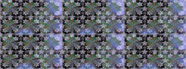 Raster illüstrasyonu. Klasik çiçek tasarımı elementleri. Gri kıvırcık çiçekler gri renkte şekillenir.