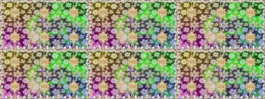 Raster soyut çiçek çelengi altın karalama fantezi yaprakları ve tarafsız renklerde çiçek. El yapımı dekoratif çerçeve, albüm kapağı, tebrik kartı, klasik Art deco tarzı.