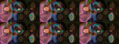 Raster illüstrasyonu. Çizim çiçek deseni duvar kâğıdı olarak kullanılabilir. Gri renkli çiçekler.