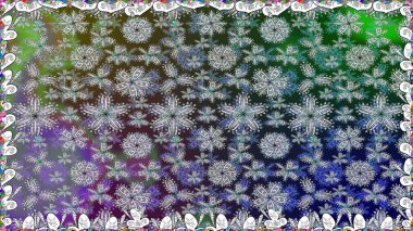 Varicolo Raster kusursuz bir illüstrasyon. Küçük çiçekteki sevimli çiçek deseni. Birçok soyut çiçekli tropikal desenler.