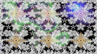 Moda baskıları için zarif bir şablon. Parlak renkli çiçekleri ve gri renkli yaprakları olan kusursuz çiçek desenleri. Modern çiçek arkaplanı. Halk stili.