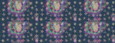 Raster illüstrasyonu. El çizimi. Çiçekli, yapraklı, çiçek desenli çizim..