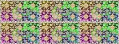 Raster soyut çiçek çelengi altın karalama fantezi yaprakları ve tarafsız renklerde çiçek. El yapımı dekoratif çerçeve, albüm kapağı, tebrik kartı, klasik Art deco tarzı.