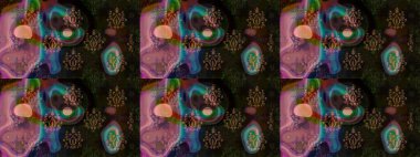 Raster illüstrasyonu. Çizim çiçek deseni duvar kâğıdı olarak kullanılabilir. Gri renkli çiçekler.