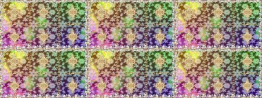 Paisleys zarif çiçek desenli arkaplan duvar kâğıdı çizimi. Klasik stil, modern 3D çizgili sanat eseri. Tarafsız ve kahverengi desenli çiçek yaprakları ve süslemeleri..