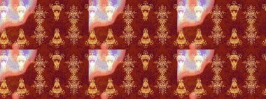 Küçük çiçekteki sevimli çiçek deseni. Güzel karalamalı çiçek desenli çizim. Raster illüstrasyonu. Güzel kumaş deseni.