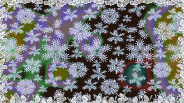 Yumuşak, bahar çiçekli arka plan. Çiçekli karalama şeklinde Raster çiçek deseni. Tarafsız renklerde çiçekler.