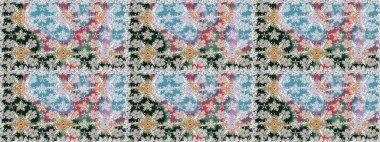 Çiçekli karalama şeklinde Raster çiçek deseni. Tarafsız renklerde çiçekler. Nazik, narin çiçek arkaplanı.