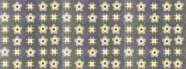 Raster deseni. Gri renkte yaz çiçekleri. Küçük çiçekteki sevimli çiçek deseni. Raster illüstrasyonu.