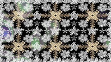 Gri renkli etnik çiçeklerle kusursuz bir desen. Raster Çiçek İllüstrasyon Şirin Tekstil.