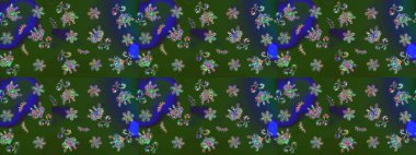 Renkli elementlerle Raster ilginç desen