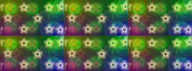 Snowflakes desen. Raster kar taneleri arka plan. Kar tanesi renkli desen. Renk arka plan üzerinde izole soyut kar taneleri ile düz tasarım. Raster illüstrasyon.