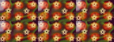 Basit bir kar tanesi. Yeşil, turuncu ve kahverengi renkler üzerine resim. Kışın sembolü, mutlu noeller, mutlu yeni yıl kutlaması Raster illüstrasyonu. Soyut duvar kağıdı, ambalaj dekorasyonu.