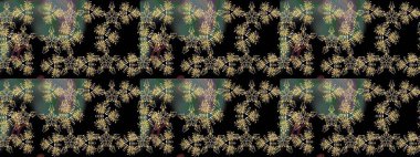 Kış kar taneleri, raster arka plan. Yüzey için tekrarlanan doku, ambalaj kağıdı, siyah ve kahverengi renkte kar tanesi.